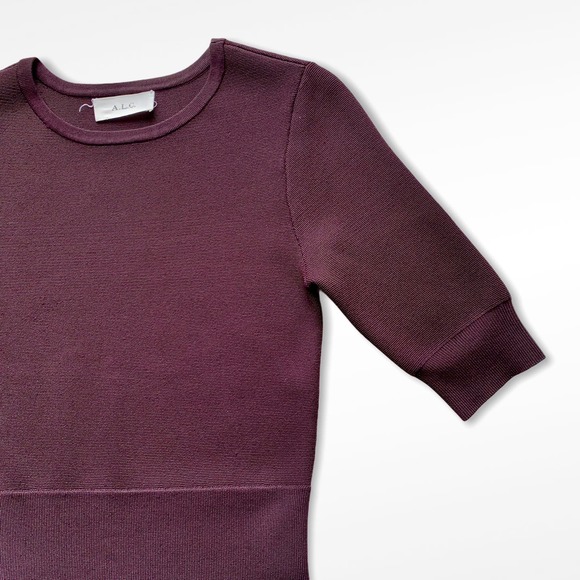 A.L.C. Elbow Sleeve Bandage Flounce Mini Dress XS - Picture 3 of 12